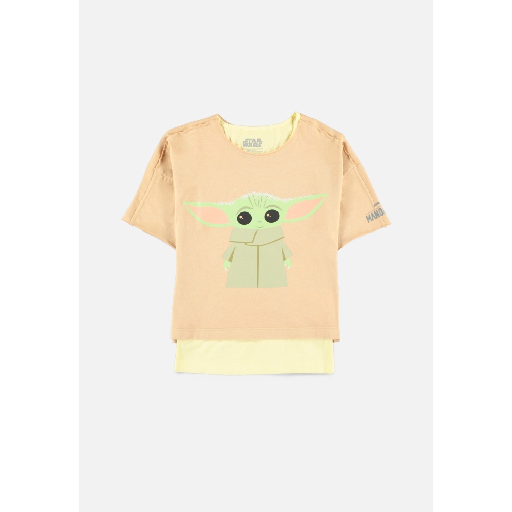 Star Wars - The Mandalorian Grogu Kinder Tshirt - Beige